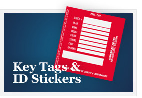 Car Dealer Key Tags and ID Stickers Example